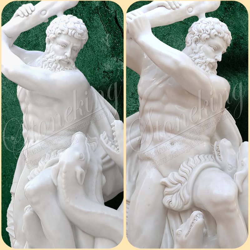 Marble Greek Statue of Hercules fighting with the Hydra for sale SK-10105