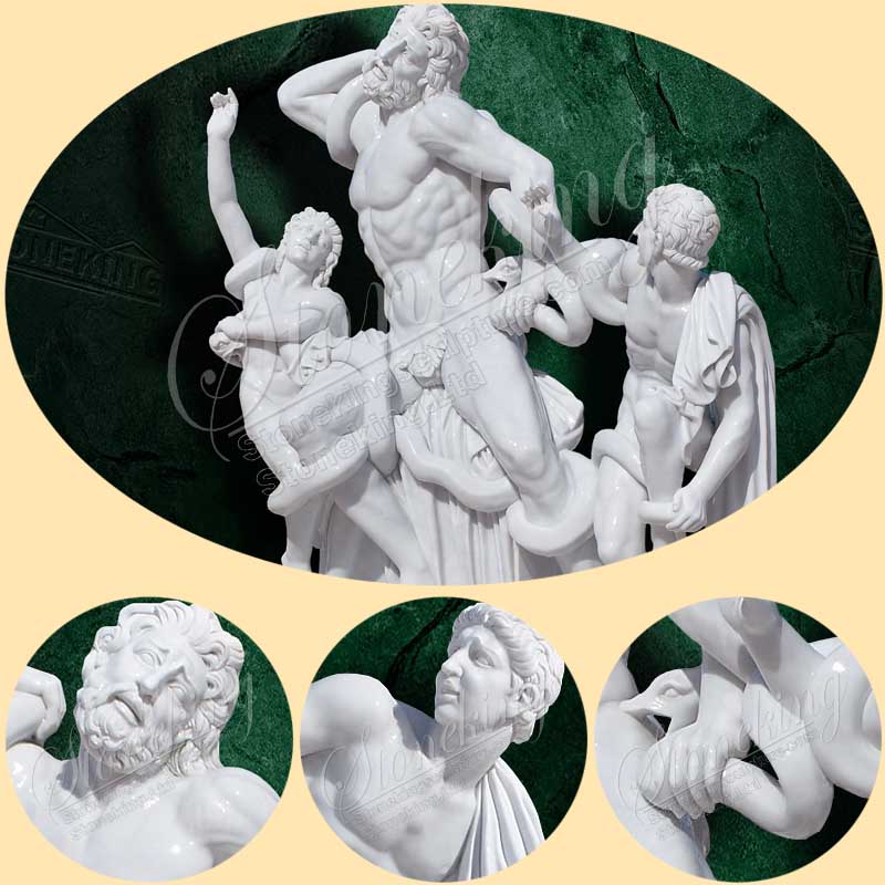 Classical Marble Greek Laocoon and his Sons Statue for Outdoor Decor SK-10195