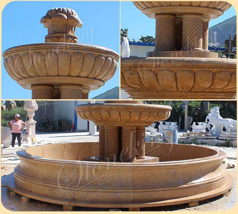 Classic Large Patio Marble Water Fountains for home decor for sale SK-10182