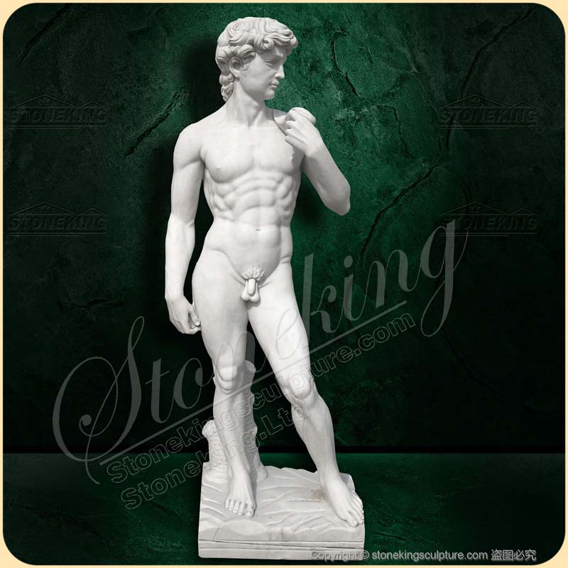 Hot Sale Life Size Famous Michelangelo Marble David Statue for garden decor SK-10256