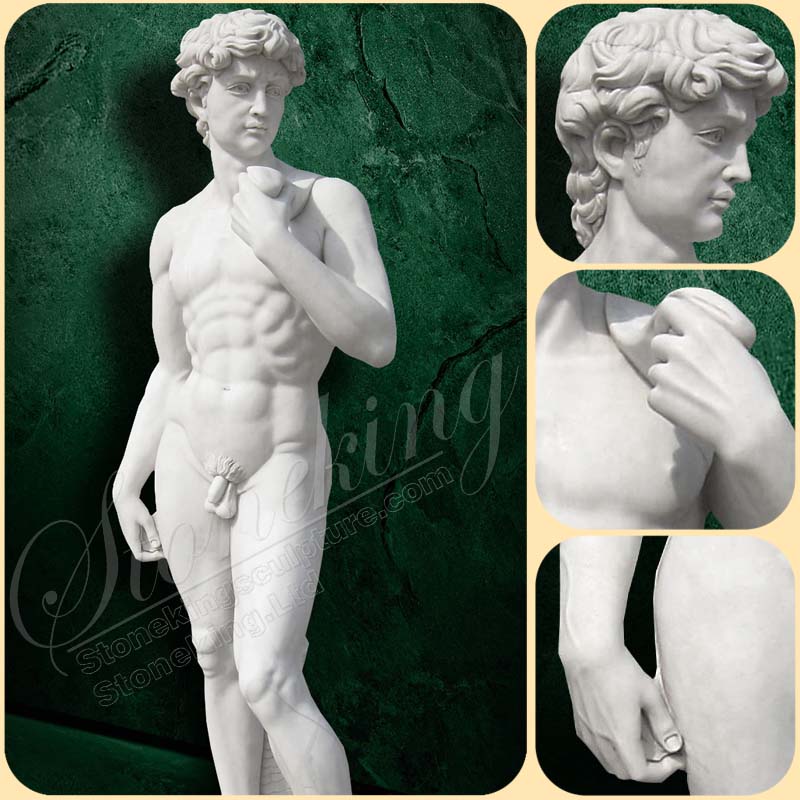 Hot Sale Life Size Famous Michelangelo Marble David Statue for garden decor SK-10256