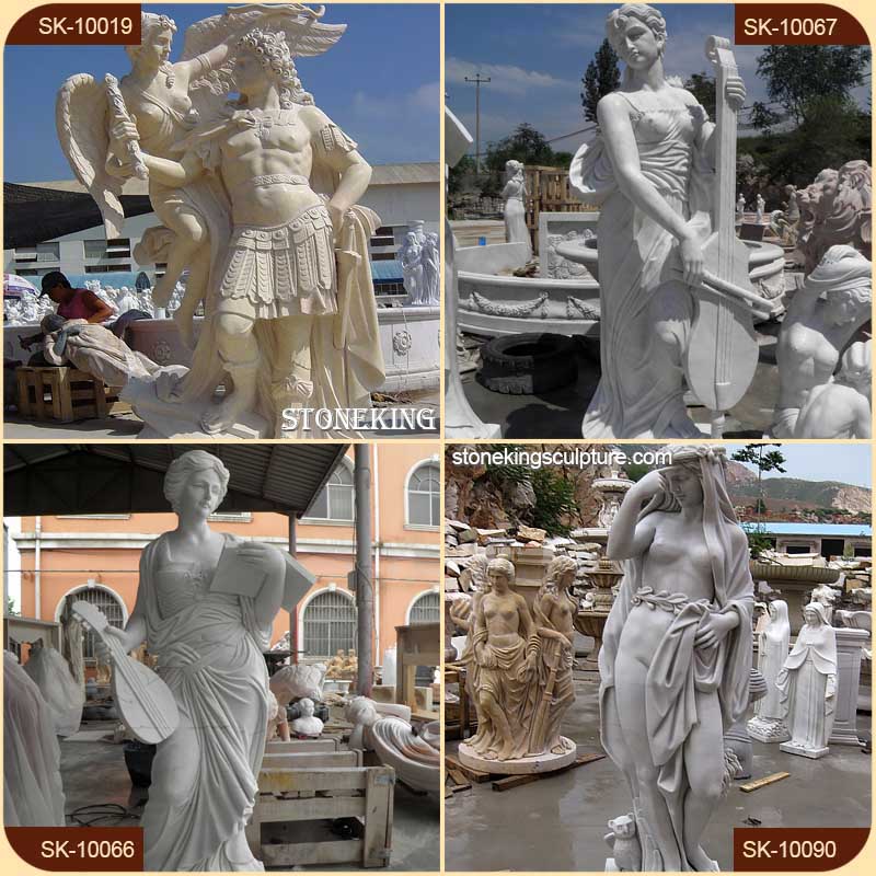 Manufacture Goddess Venus Bathing Natural Marble Statue for yard decor SK-10259