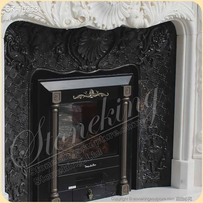 Manufacturer Solid White Marble French Country Fireplace Mantel Ideas for Interior Decoration