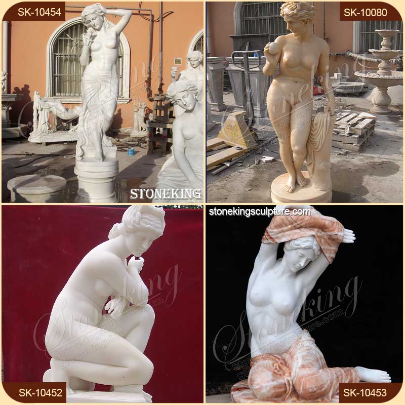 Top Quality Beautiful Life Size Marble Nude Woman Statue for outdoor garden or home decor for sale