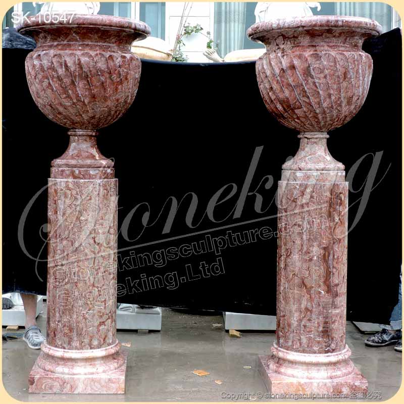 Manufacturer Top Selling Natural Marble Inexpensive Tall Outdoor Planters for sale