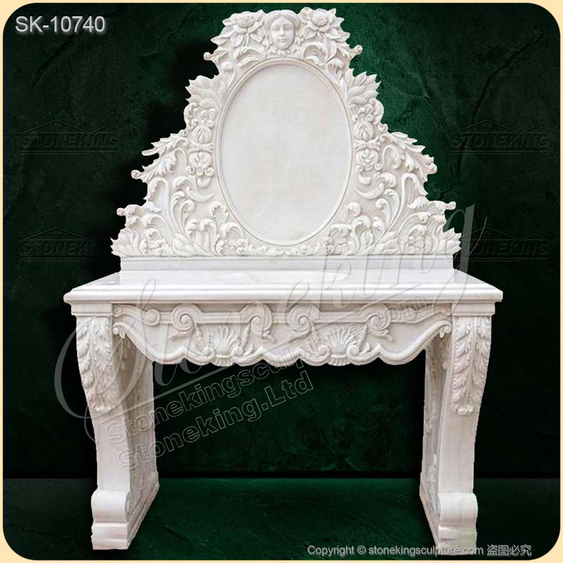 Manufacturer Luxury White Marble Bathroom Vanity Sink with Backsplash and Pedestals for sale