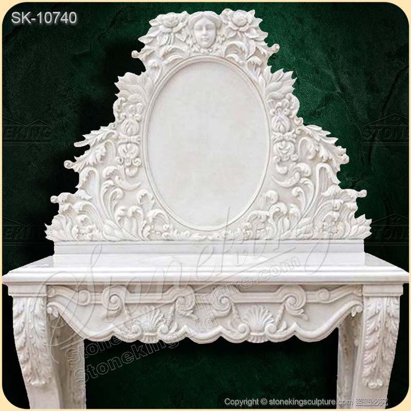 Manufacturer Luxury White Marble Bathroom Vanity Sink with Backsplash and Pedestals for sale