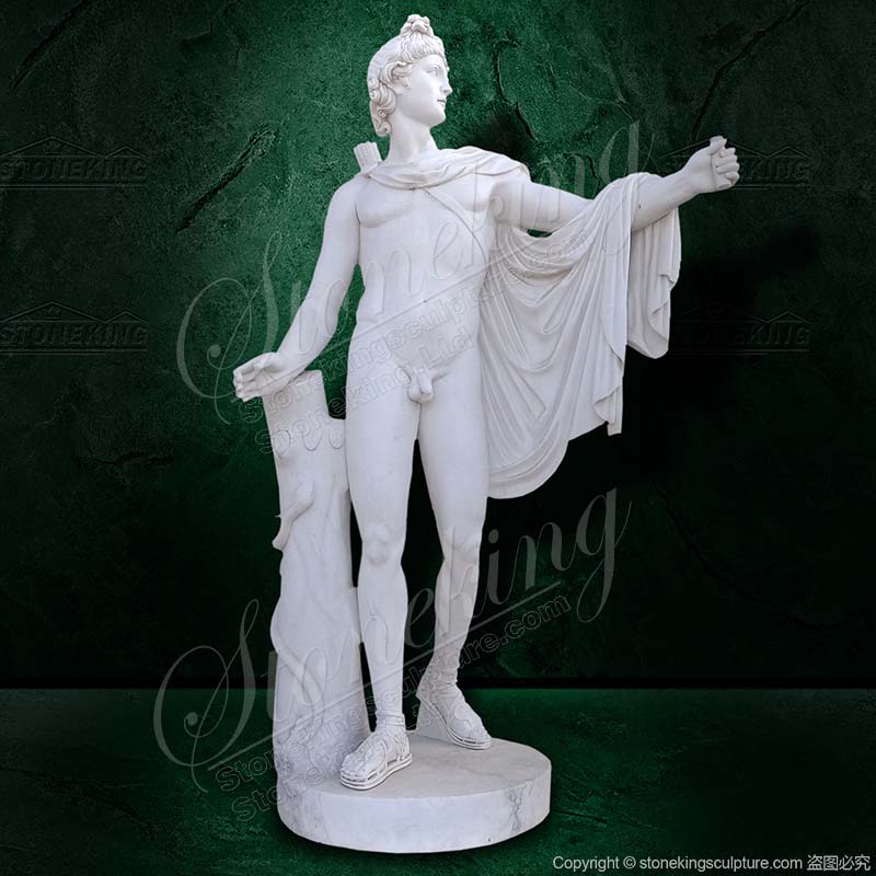 Classical Marble Greek God Apollo Sculpture for outdoor gardens decor for sale