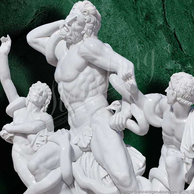 Hand Carved Classical Marble Greek Laocoon and his Sons Statue for Outdoor Decor SK-10095