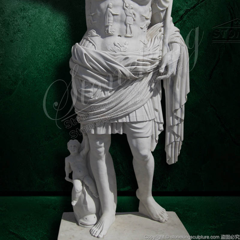 Classical Roman Emperor Augustus of Prima Porta Statue reproduction for outdoor garden decor for sale 