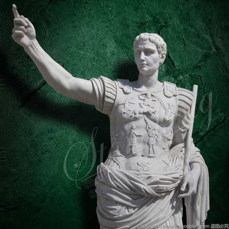 Classical Roman Emperor Augustus of Prima Porta Statue reproduction for outdoor garden decor for sale 