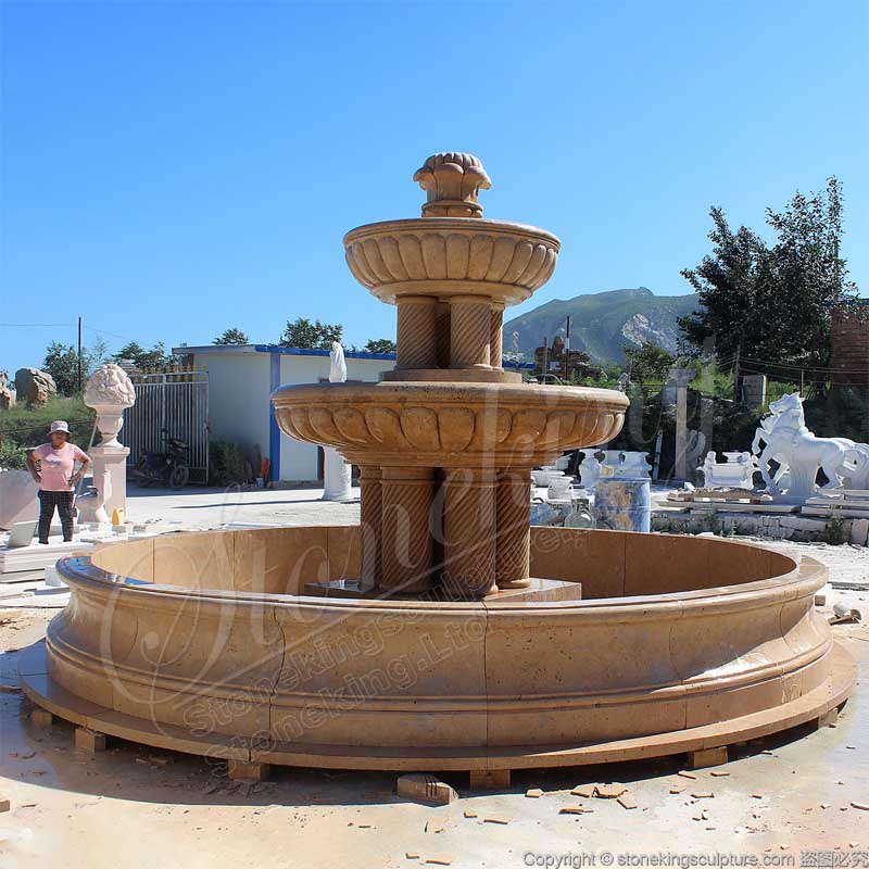 Classic Large Patio Marble Water Fountains for home decor or outdoor gardens for sale
