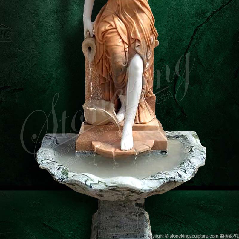 Factory Supply Marble Female Statue Water Fountain for Outdoor Gardens or Indoor Ornaments