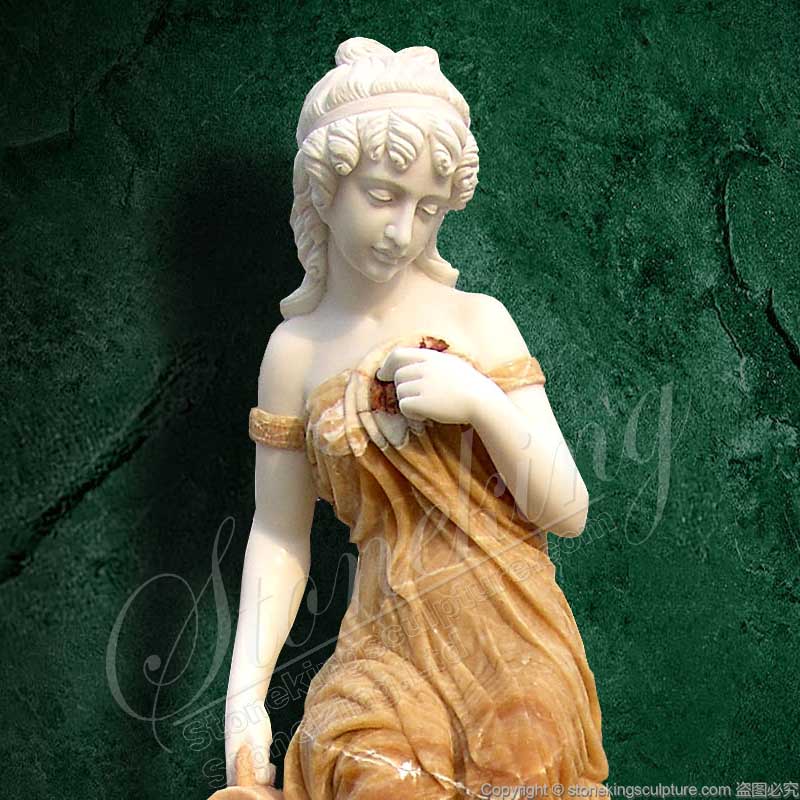 Factory Supply Marble Female Statue Water Fountain for Outdoor Gardens or Indoor Ornaments