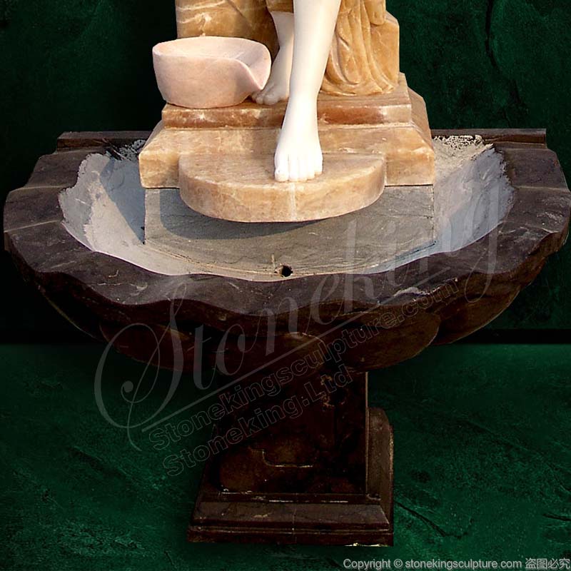 Factory Supply Marble Female Statue Water Fountain for Outdoor Gardens or Indoor Ornaments