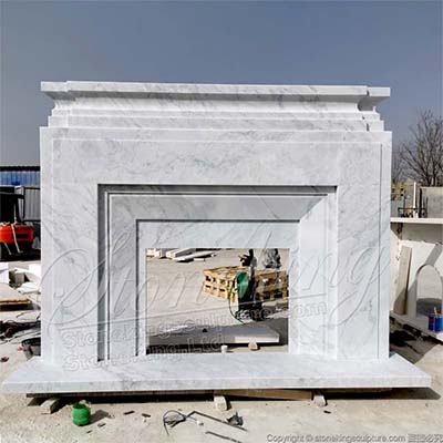 Interior Decoration Simple Design Marble Modern Contemporary Fireplace Mantel Surround Ideas for sale