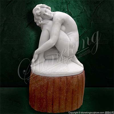 Top Quality Beautiful Life Size Marble Nude Woman Statue for outdoor garden or home decor for sale      
