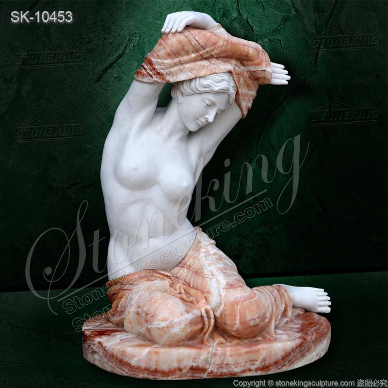 Top Quality Modern Art Sculpture of Marble Nude Female Sculpture for garden decoration for sale      