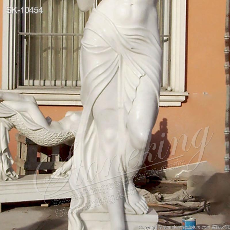 Best Hand Carved Life Size White Marble Nude Female Statue for outdoor garden decor for sale 