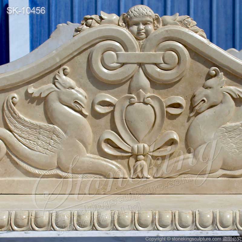 Beautiful Handcrafted Natural Marble Antique Bench Seat for outdoor garden decoration for sale