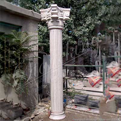 Classic Natural Marble Ancient Greek Corinthian Column for outdoor indoor architecture for sale 