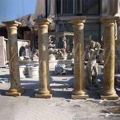 Outdoor Antique Ancient Roman Tuscan Columns and Pillars for decoration and architecture for sale 