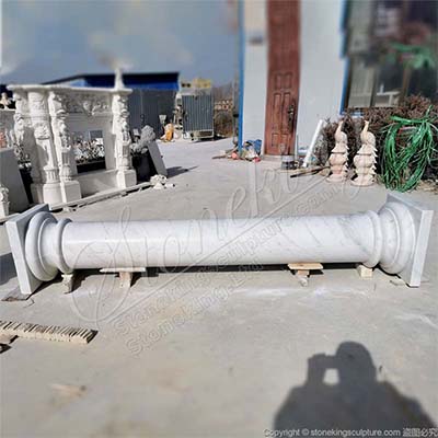Manufacturer White Marble Exterior Roman Tuscan Architectural Column and Pillars for sale 