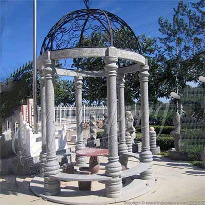 Modern Circular Outdoor Stone Granite Small Gazebo for Patio or garden decoration for sale