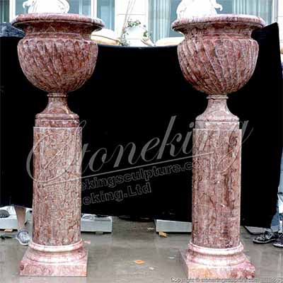 Manufacturer Top Selling Natural Marble Inexpensive Tall Outdoor Planters for sale 