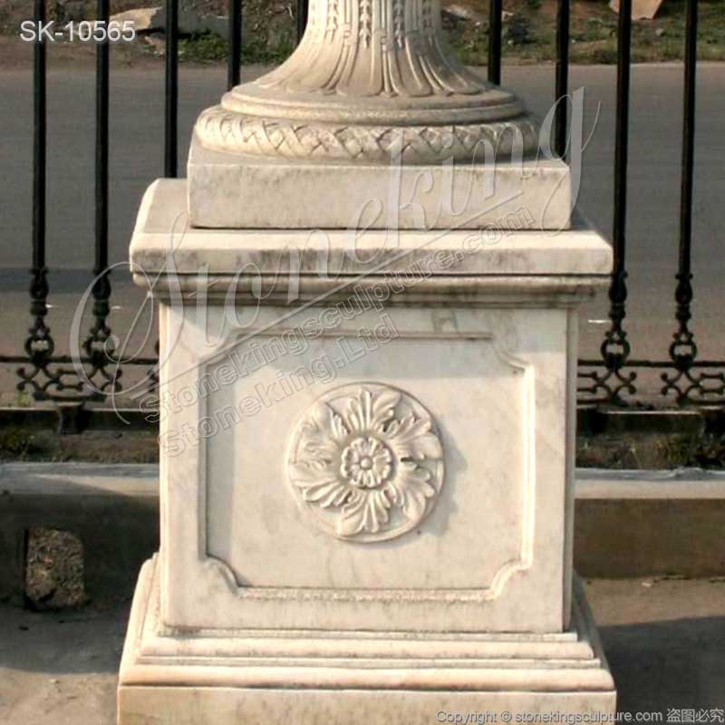 Wholesale Hand Carved Classical White Marble Large Garden Planters for outdoor decor for sale 