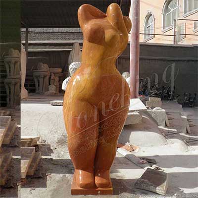 Manufacturer Hand Carved Marble Abstract Woman Sculpture for Garden and Home Decor for sale 