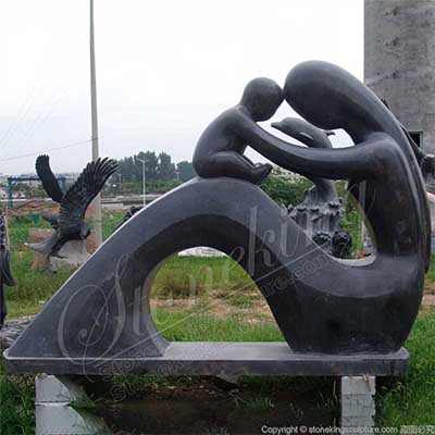 Outdoor Large Marble Abstract Garden Sculpture Art for Park landscaping for sale 