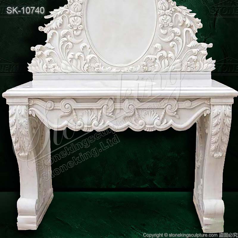 Manufacturer Luxury White Marble Bathroom Vanity Sink with Backsplash and Pedestals for sale 