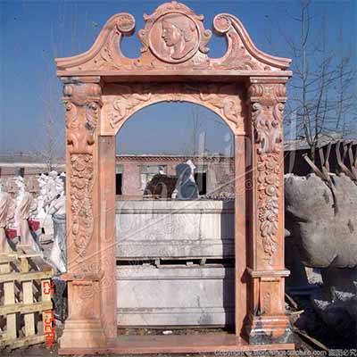 Wholesale Hand Carved Solid Marble Exterior Door Surround for Villa or House Decoration for sale 