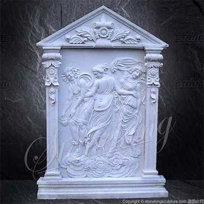 Factory Price Hand Carved Marble Low Relief Carving Sculpture of The Three Graces Dancing for sale 
