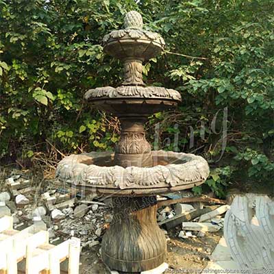 Wholesale Solid Marble 3 Tier Water Fountain for Outdoor or Indoor Decoration for sale