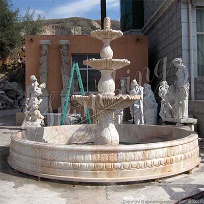 Factory Supplier Marble 3 Tier Outdoor Fountain for Garden and Backyard for sale 